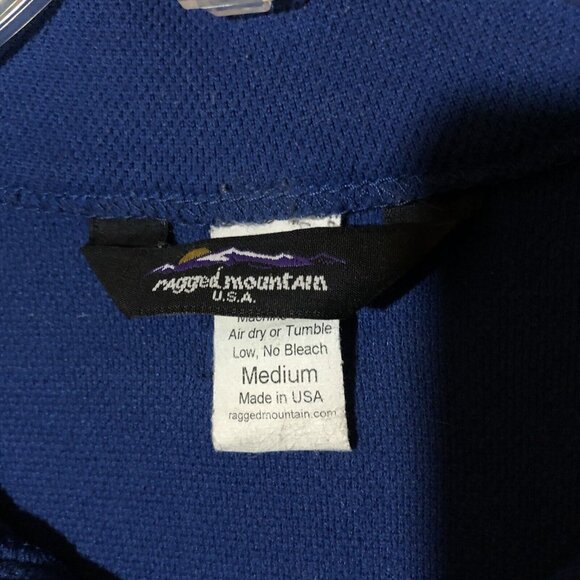 Vintage Ragged Mountain 1/4 Zip Fleece Pullover Equipment Mens Size Medium Blue - Picture 5 of 12